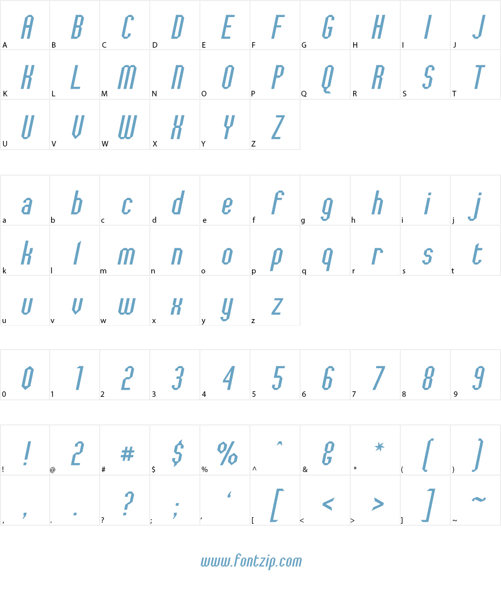 Jagged Dreams Font Character
